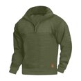 thumbnail image 1 of Homme Pull Décontracté Uni Mode Manches Longues Col Montant Blouse à Fermeture Éclair, 1 of 1