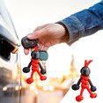 thumbnail image 2 of Kcodviy Motorcyclist Minifigure Hanging Chain Ring Key Umbrella Rope Weaving Keychain Leather Lanyard for Keys Personality Motorcycle Key Accessories, 2 of 9