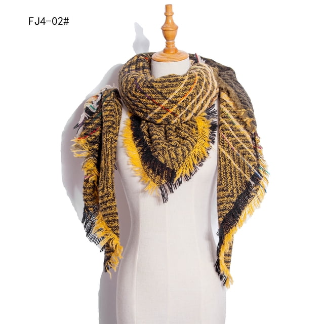 Jusqu'à 65 % de Rabais Mode Hiver Femmes Foulard Colorée Décontractée Foulard à Franges Châle Foulard à la Mode en Liquidation