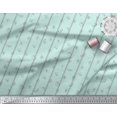 thumbnail image 2 of Soimoi Green Rayon Fabric Stripe & Square Geometric Print Fabric by Yard 56 Inch Wide, 2 of 3