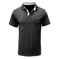 thumbnail image 1 of Dvkptbk T-Shirt à Manches Courtes pour Hommes, Mode Décontractée, Col Rabattu, Chandail à Boutons, en Liquidation, 1 of 3