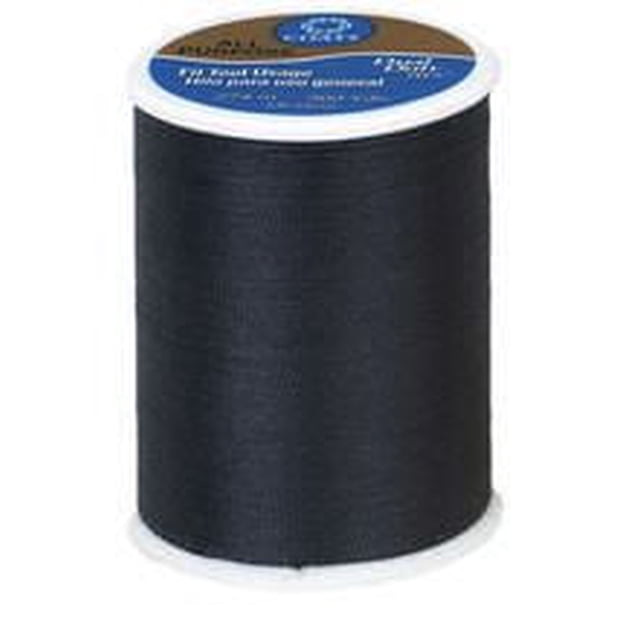 Coats & Clark™ All Purpose 100% Polyester Thread, 300 Yards spool of black corespun polyester sewing thread suitable for machine or hand sewing on light to medium weight woven or knit fabrics, ideal for durable seams in garments, home décor, and crafts.
