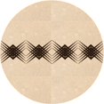 thumbnail image 1 of Ahgly Company Tapis Rond Lavable en Machine Intérieur Transitionnel Pérun Brun, 3 Pieds Rond, 1 of 7