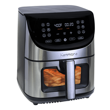 Kenmore Friteuse à Air Chaud de 8 Qt, 1700 W, 12 Préréglages de Cuisson, Écran Tactile Numérique, Acier Inoxydable