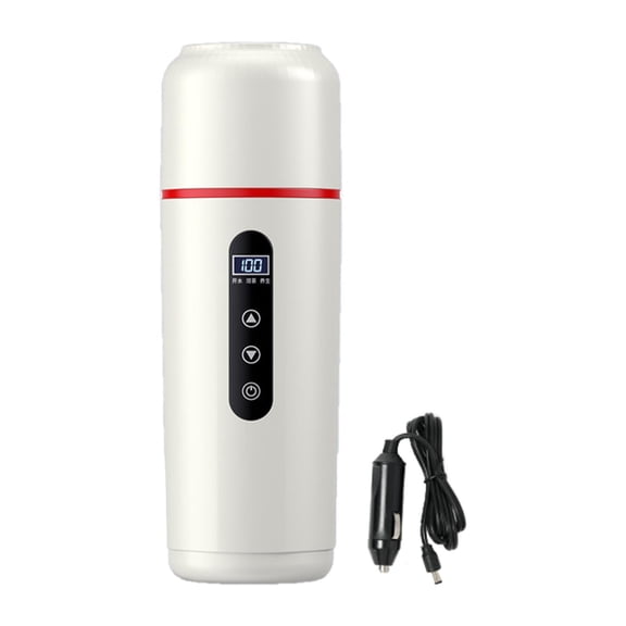 jifeng Tasse de Voyage Chauffante pour Voiture 12V/24V Bouilloire de Voyage Électrique pour Faire Bouillir l'Eau C