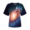 thumbnail image 4 of AherBiu T-Shirts à Manches Courtes pour Femmes Col Ras du Cou Imprimé Teinture sur Nœuds Été Décontracté Ample Haut T-Shirts Chemises, 4 of 6
