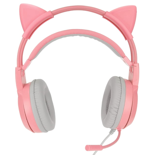 SYG25 Cat Ear Gaming Headset Surround Sound Clear Voice USB+3.5mm for