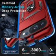 thumbnail image 3 of KOMI Case Compatible with Google Pixel 9/9 Pro Built in Slide Camera Lens Cover+Screen Protector+Finger Ring Holder Kickstand,Heavy Duty Shockproof Full Body Protective Phone Cover, Red, 3 of 5