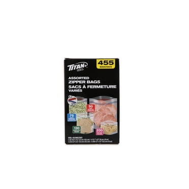 TITAN Variety Zipper Bags , 455 Bags