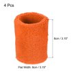 thumbnail image 2 of Unique Bargains Bracelets de Sport 8x8cm en Éponge Absorbante, Orange 4 Pack, 2 of 7