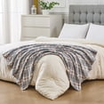thumbnail image 2 of Mainstays Velvet Plush Throw,Mauve Plaid,50X60", 2 of 5