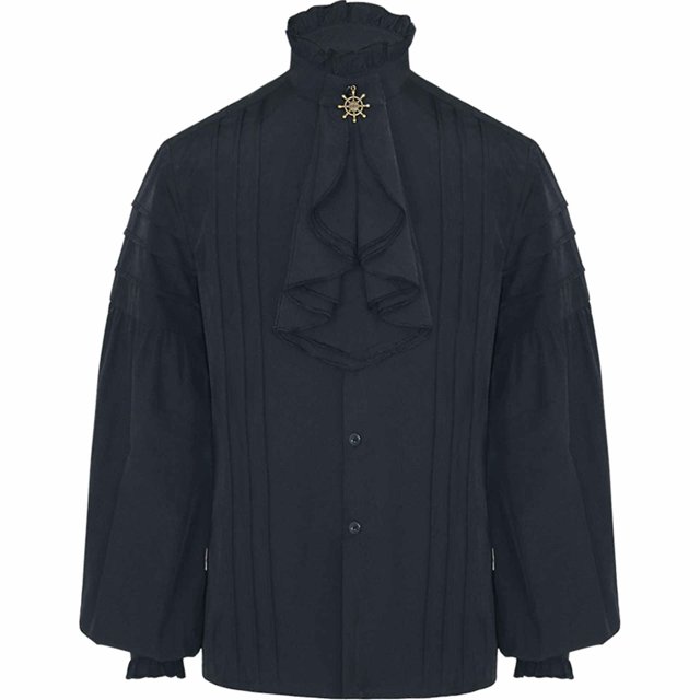 CEHVOM Men's Winter Fashion Solid Color Button High Collar Jacket Top Blouse Sale