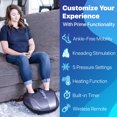thumbnail image 4 of MIKO Shiatsu Masseur de Pieds – Pétrissage Profond, Roulement, Chaleur & Compression d'Air – 5 Réglages de Pression, 2 Télécommandes Sans Fil – Compact & Portable, 4 of 10