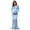 Blue, variant on dmqupv Maternity Dresses For Baby Shower Maternity Long Sleeve Off Shoulder Dress Party Mesh Paneled Split Maxi Photography Gown For Photoshoot Pink,Size for M