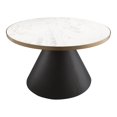 thumbnail image 1 of TOV Furniture Richard Table Basse Transitionnelle en Marbre de 16,5 Po H, Blanc, 1 of 5