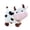 white, variant on Cute Cartoon Little Color Cow Doll 28cm Super Soft Calf Plush Toy with Scarf Kawaii Bull Doll Great Gifts white