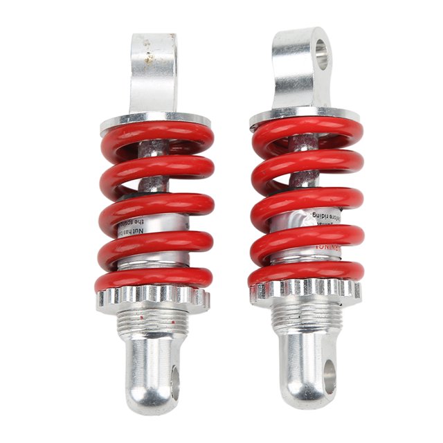 Amortisseurs Universels Jambes de Suspension 2Pcs Arrière Ressort en Alliage d'Aluminium Assisté Réglable pour ATV Scooter 100mm