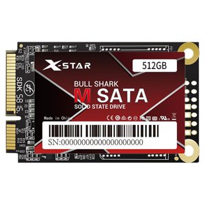 X-star X-star Bull Shark Series mSATA SSD 512GB - Ultra-Slim 1.8-inch Solid State Drive for Laptops, Desktops, and POS Systems, High-Speed 520MB/s, Shockproof, Silent, and Portable.