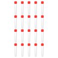 thumbnail image 1 of Unique Bargains 10mL Plastic Test Tubes, 20 Pack Frozen Test Tube Vial Container Storage Screw Cap, Red Clear, 1 of 6