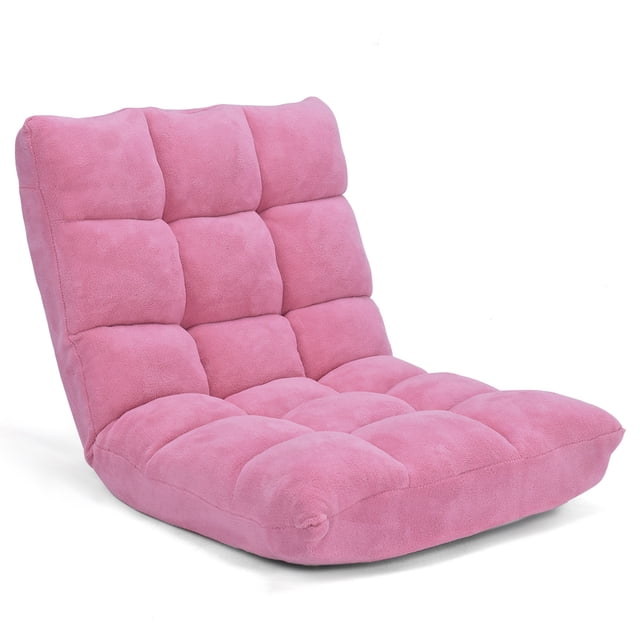 Patiojoy Chaise de Sol Réglable à 14 Positions, Fauteuil de Jeu Rembourré Inclinable