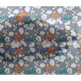 thumbnail image 4 of oneOone Viscose Chiffon Grayish Blue Fabric Cloud & Bird Cartoon Sewing Craft Projects Fabric Prints By Yard 42 Inch Wide, 4 of 4