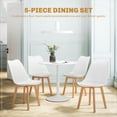 thumbnail image 4 of HOMCOM Ensemble de Table à Manger Ronde avec Piédestal, Ensemble de Table et Chaises de Cuisine, 4 of 10