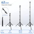thumbnail image 3 of Adjustable 62" Cell Phone Tripod, Professional Phone Tripod For Live Streaming, Vlogging, And More - Compatible with iPhone and Android, 3 of 6