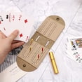 thumbnail image 2 of Cribbage Board Board Game Set Board Camping 2 Track 4 Pegs Premium Leather Sleek Design Play Anywhere High-Quality Game, 2 of 8