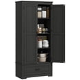 thumbnail image 1 of HOMCOM 69" Tall Kitchen Storage Cabinet with Adjustable Shelves, Black, 1 of 10