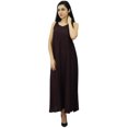 thumbnail image 4 of Bimba Robe Maxi Unie à Bretelles Spaghetti pour Femme pour l'Été, Tenue de Plage, Robe d'Été, 4 of 9