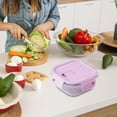 thumbnail image 2 of Kyusrd Glass Bento Box Can Be Microwave Oven Students Heated Lunch Box Office Fresh-keeping Box, 2 of 6