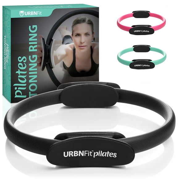 Urbnfit Pilates Ring - 12" Magic Circle W/Dual Grip, Foam Pads For Inner Thigh Workout, Toning, Fitness & Pelvic Floor Exercise - Yoga Rings W/Bonus Exercise Guide