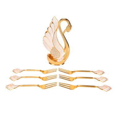 Coffee Spoon Set,Swan Base Holder Innovative Coffee Fork Spoon Coffee Dinnerware Set Expertly Crafted