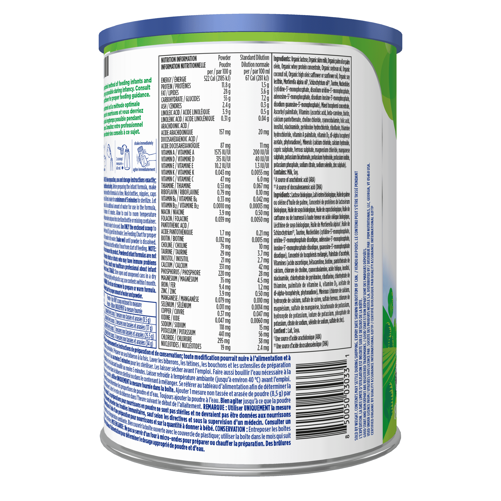 Bon Départ Préparation pour nourrissons biologique GS, en poudre, 800 g