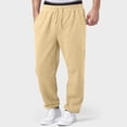 thumbnail image 2 of Kcodviy Mens Fleece Lined Sweatpants Gift Wide Straight Leg Pants Elastic Pants for Men Trouser Bottom Sweatpants Joggers Pants Open for Men Workout High Waisted Yoga Fuzzy House Pants with Pockets, 2 of 9