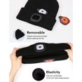 thumbnail image 2 of Unisex Beanie Hat with Light, USB Rechargeable Hands Free LED Headlamp Cap, 2 of 4