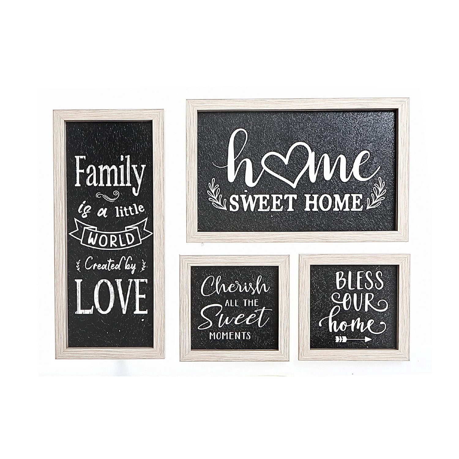 IH Casa Decor 4Pc Assorti Du Cadre De Chêne À La Maison