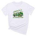 thumbnail image 4 of T-shirts de la Saint-Patrick pour Femmes Mode Col Rond Imprimé Manches Courtes T-shirt Décontracté Ample Hauts Saint-Patrick, 4 of 6