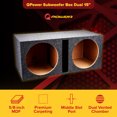 thumbnail image 2 of QPower QBASS Double Boîtier de sous-Caisson de Basses en MDF Ventilé de 15 Pouces, 2 of 9