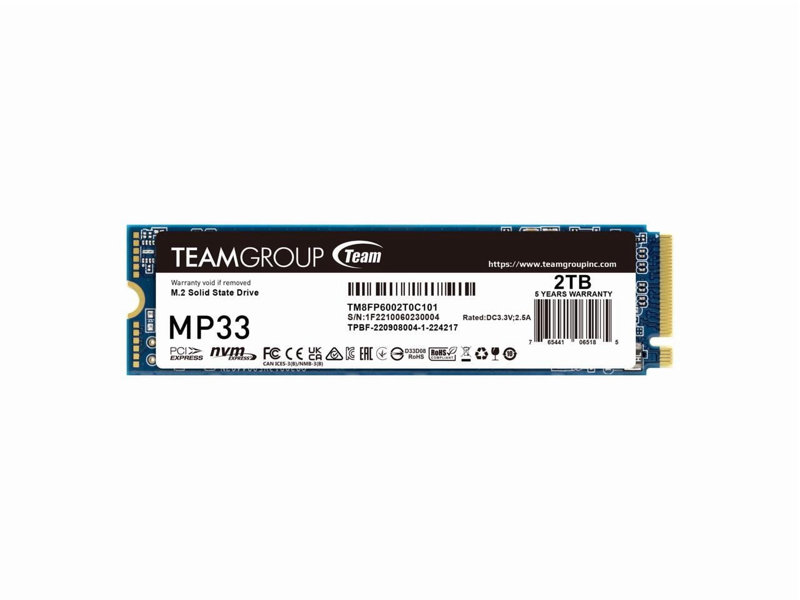 Team Group MP33 M.2 2280 2TB PCIe 3.0 x4 with NVMe 1.3 3D NAND