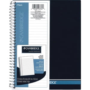 Cambridge® Carnet de notes d'affaires, 8 x 9.5