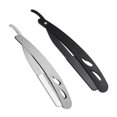 thumbnail image 1 of 2 Pieces Razor Holder Stainless Steel Shaving Cutter Manual Beard Razor for Men Vintage Style Hair Shaver, 1 of 5