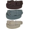 thumbnail image 1 of CTM® Ceinture Tressée Élastique Extensible (Lot de 3 Couleurs) (pour Hommes), 1 of 2