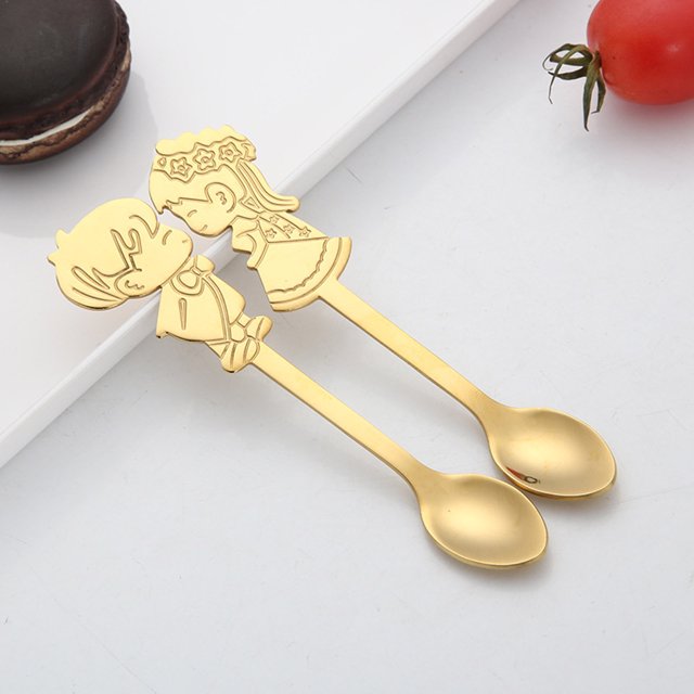 Yhmxh Valentines Day Table Decor Valentines Day Gifts For Kids Colorful Spoon Couples Spoons Flatware Coffee Drinking Tools Kitchen Gadget Drinking spoon