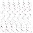 thumbnail image 5 of VONKY 6pcs/set Customized Spiral Pendant For DIY Decoration Safe Ingredients Exquisite Craft Birthday Star Spiral Pendant PVC Silver 2Set, 5 of 5