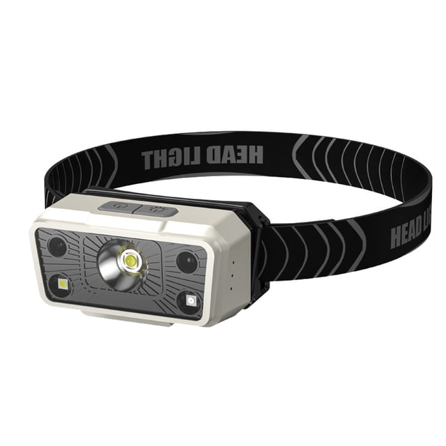 tredstone Headlamp Waterproof 5 Modes Adjustable Portable Outdoor Cycling Camping Hiking Head Light Emergency Lighting Lamp White 1Set