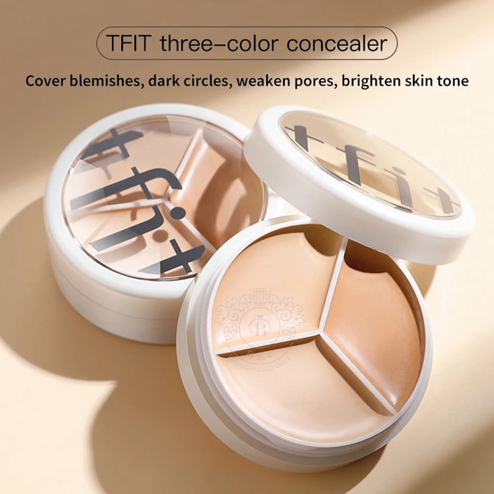 Korea Cosmetics TFIT 3-color Concealer Palette Professional Makeup Conceal Cream for Face Eye Contour Dark
