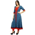 thumbnail image 2 of Bimba Womens Designer Flaired kurta Dress Printed Rayon Kurti Clothing, 2 of 9