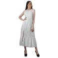 thumbnail image 2 of Moomaya Robe Imprimée Femme Fête Mariage Tenue de Fête Col Licou Robe Maxi en Rayonne, 2 of 4