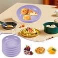 thumbnail image 1 of Vrorvz 5PCS Microwave and Dishwasher Safe Reusable Plastic Dinner Plates Set Lightweight for Kitchen and Camping Eco Friendly to Traditional Dinnerware, 1 of 8